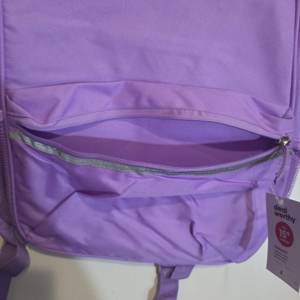 Back To School Set‎ Purple Backpack Smiley Lunchbox And Ice packs New